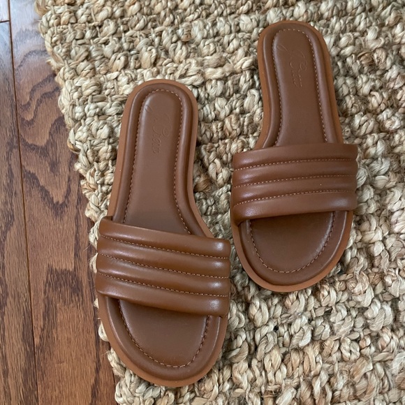 J. Crew Shoes - NWOT J.Crew Cognac Slides 8